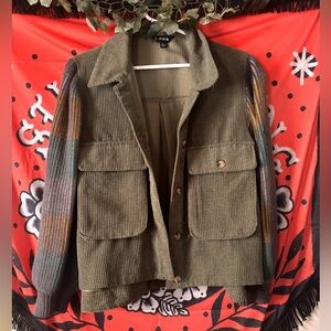 J.NNA boutique Olive Corduroy Jacket/Sweater